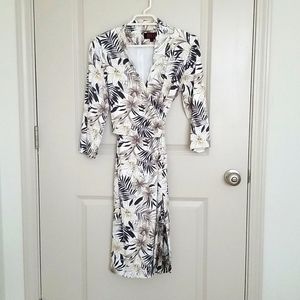EVE NY Wrap Kimono-inspired Floral Print Dress